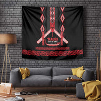 Toitu Te Tiriti Waitangi Tapestry Black Wharenui House - Polynesian Pride