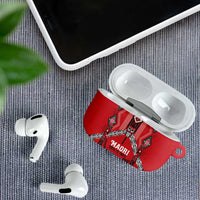 Toitu Te Tiriti Waitangi AirPods Case Red Wharenui House LT9 - Polynesian Pride