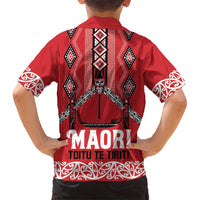 Toitu Te Tiriti Waitangi Hawaiian Shirt Red Wharenui House - Polynesian Pride