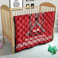 Toitu Te Tiriti Waitangi Quilt Red Wharenui House - Polynesian Pride