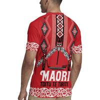Toitu Te Tiriti Waitangi Rugby Jersey Red Wharenui House LT9 - Polynesian Pride