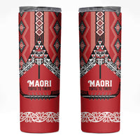 Toitu Te Tiriti Waitangi Skinny Tumbler Red Wharenui House - Polynesian Pride