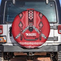 Toitu Te Tiriti Waitangi Spare Tire Cover Red Wharenui House - Polynesian Pride