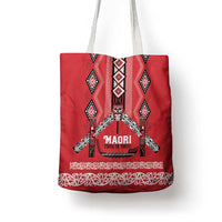 Toitu Te Tiriti Waitangi Tote Bag Red Wharenui House - Polynesian Pride