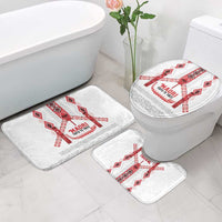 Toitu Te Tiriti Waitangi Bathroom Set White Wharenui House - Polynesian Pride
