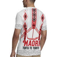 Toitu Te Teriti Waitangi Rugby Jersey White Wharenui House - Polynesian Pride