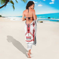 Toitu Te Tiriti Waitangi Sarong White Wharenui House - Polynesian Pride