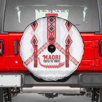 Toitu Te Tiriti Waitangi Spare Tire Cover White Wharenui House - Polynesian Pride