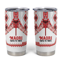 Toitu Te Tiriti Waitangi Tumbler Cup White Wharenui House - Polynesian Pride