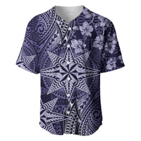 Vintage Tonga Tribal Ngatu Pattern Baseball Jersey With Pacific Floral Pink Art LT9 Pink - Polynesian Pride