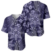 Vintage Tonga Tribal Ngatu Pattern Baseball Jersey With Pacific Floral Pink Art LT9 - Polynesian Pride