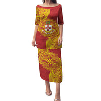 Personalised Kolisi Tonga Atele Family Matching Puletasi and Hawaiian Shirt Since 1882 Simple Ngatu Pattern