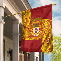 Personalised Kolisi Tonga Atele Garden Flag Since 1882 Simple Ngatu Pattern