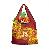 Personalised Kolisi Tonga Atele Grocery Bag Since 1882 Simple Ngatu Pattern