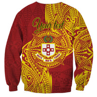 Personalised Kolisi Tonga Atele Sweatshirt Since 1882 Simple Ngatu Pattern