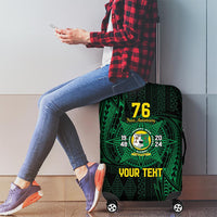 Personalised Tonga Liahona High School 76th Anniversary Luggage Cover Special Kupesi Pattern LT9 - Polynesian Pride