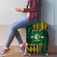 Personalised Tonga Liahona High School Luggage Cover Since 1948 Special Kupesi Pattern LT9 - Polynesian Pride