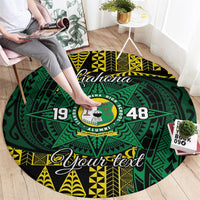 Personalised Tonga Liahona High School Round Carpet Since 1948 Special Kupesi Pattern LT9 - Polynesian Pride