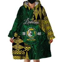 Personalised Tonga Liahona High School Wearable Blanket Hoodie Since 1948 Special Kupesi Pattern