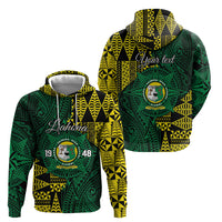 Personalised Tonga Liahona High School Zip Hoodie Since 1948 Special Kupesi Pattern LT9 - Polynesian Pride