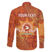 Personalised Tonga Tailulu College Family Matching Off Shoulder Maxi Dress and Hawaiian Shirt Since 1967 Special Kupesi Pattern Version 1 LT9 - Polynesian Pride