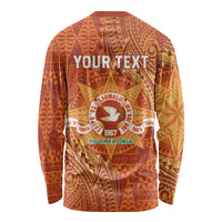 Personalised Tonga Tailulu College Long Sleeve Shirt Since 1967 Special Kupesi Pattern Version 1 LT9 - Polynesian Pride