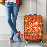 Personalised Tonga Tailulu College Luggage Cover Since 1967 Special Kupesi Pattern Version 1 LT9 - Polynesian Pride