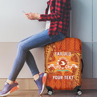 Personalised Tonga Tailulu College Luggage Cover Since 1967 Special Kupesi Pattern Version 1 LT9 - Polynesian Pride