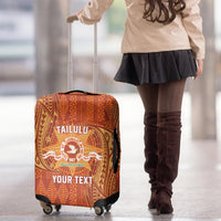 Personalised Tonga Tailulu College Luggage Cover Since 1967 Special Kupesi Pattern Version 1 LT9 - Polynesian Pride