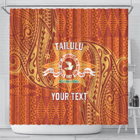 Personalised Tonga Tailulu College Shower Curtain Since 1967 Special Kupesi Pattern Version 1 LT9 - Polynesian Pride