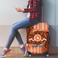 Personalised Tonga Tailulu College Luggage Cover Since 1967 Special Kupesi Pattern Version 2 LT9 - Polynesian Pride