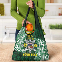 Personalised Tonga Takuilau College Grocery Bag Since 1975 Special Kupesi Pattern