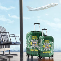 Personalised Tonga Takuilau College Luggage Cover Since 1975 Special Kupesi Pattern LT9 - Polynesian Pride