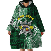 Personalised Tonga Takuilau College Wearable Blanket Hoodie Since 1975 Special Kupesi Pattern
