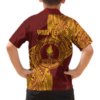 Personalised Tonga Beulah College Family Matching Off Shoulder Maxi Dress and Hawaiian Shirt Since 1938 Special Kupesi Pattern LT9 - Polynesian Pride