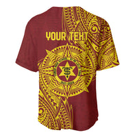 Personalised Tonga High School 77th Anniversary Baseball Jersey Special Kupesi Pattern LT9 - Polynesian Pride