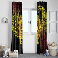 Personalised Tonga High School Window Curtain Since 1947 Special Kupesi Pattern