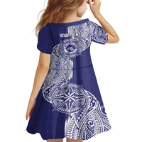 Personalised Tonga Tupou College Tolo 158th Anniversary Kid Short Sleeve Dress Special Kupesi Pattern