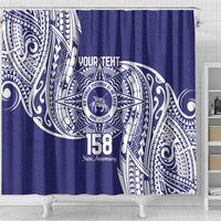 Personalised Tonga Tupou College Tolo 158th Anniversary Shower Curtain Special Kupesi Pattern LT9