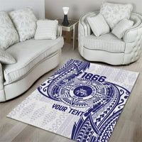 Personalised Tonga Tupou College Tolo Area Rug Since 1866 Special Kupesi Pattern LT9 - Polynesian Pride
