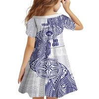 Personalised Tonga Tupou College Tolo Family Matching Off The Shoulder Long Sleeve Dress and Hawaiian Shirt Since 1866 Special Kupesi Pattern LT9 - Polynesian Pride