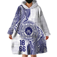 Personalised Tonga Tupou College Tolo Wearable Blanket Hoodie Since 1866 Special Kupesi Pattern