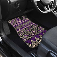Vintage Bula Fiji Car Mats Purple Tapa Masi Motif