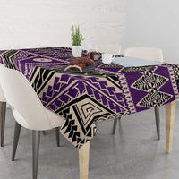 Vintage Bula Fiji Tablecloth Purple Tapa Masi Motif
