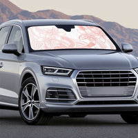 Polynesian Tribal Plumeria Lotu Tamaiti Auto Sun Shade Pastel Blush - Polynesian Pride