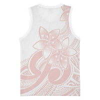 Polynesian Tribal Plumeria Lotu Tamaiti Basketball Jersey Pastel Blush - Polynesian Pride