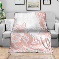 Polynesian Tribal Plumeria Lotu Tamaiti Blanket Pastel Blush LT9 - Polynesian Pride