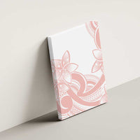 Polynesian Tribal Plumeria Lotu Tamaiti Canvas Wall Art Pastel Blush - Polynesian Pride