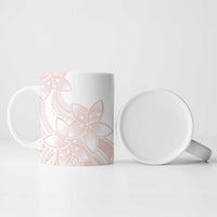 Polynesian Tribal Plumeria Lotu Tamaiti Ceramic Mug Pastel Blush - Polynesian Pride