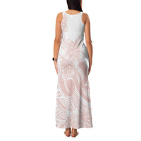 Polynesian Tribal Plumeria Lotu Tamaiti Family Matching Tank Maxi Dress and Hawaiian Shirt Pastel Blush - Polynesian Pride